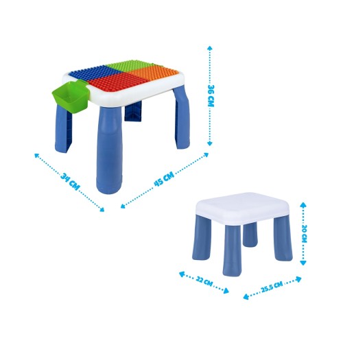 Büyük Sandalyeli 64 pcs Bi-Bloks Masası URT035-002